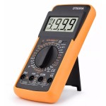 Portable digital multimeter, professional, model DT9205A, orange color